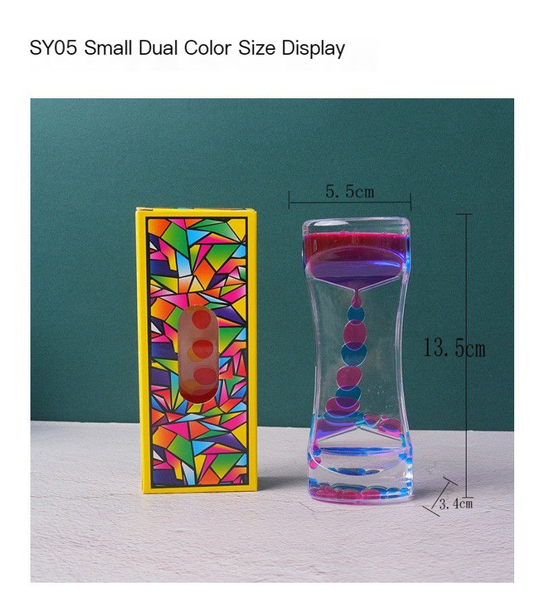 Miniatura: Dual Color Liquid Acrylic Hourglass Timer Decor