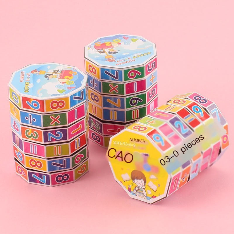 Miniatura: Cylindrical Six-Sided Math Cube for Kids Learning Toy
