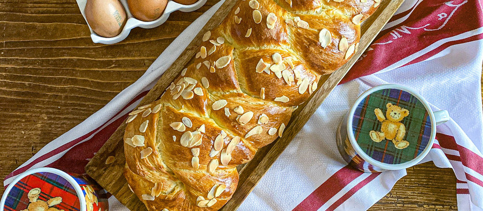 treccia di brioche al miele