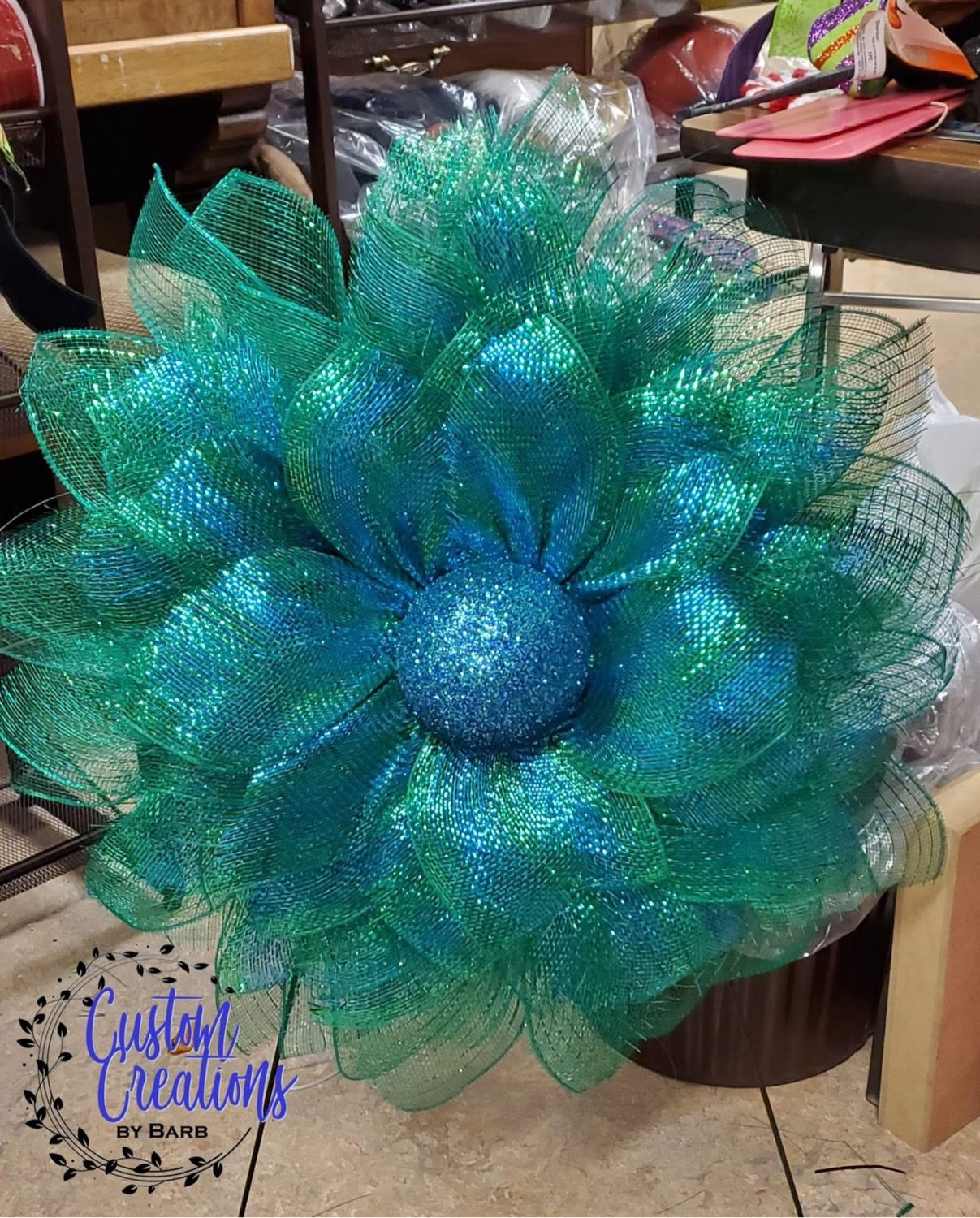 Deco Mesh Wreaths - Custom Creations by Barb