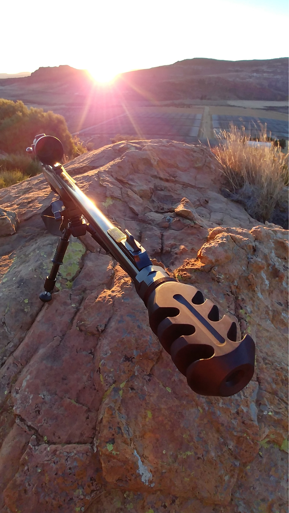 Night Fury muzzle brake fitted to a precision rifle for improved recoil management and rifle behaviour.