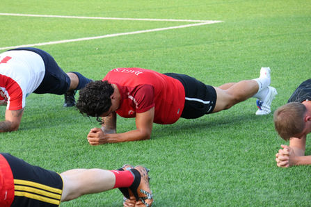 Premier entraînement des Pierrots