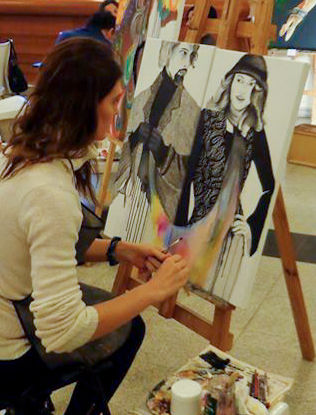 Pintando en vivo