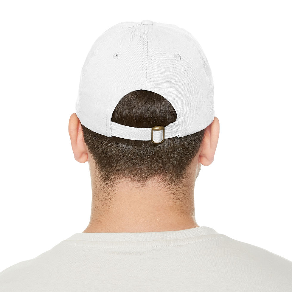 Thumbnail: Dad Hat with Leather Patch (Round)
