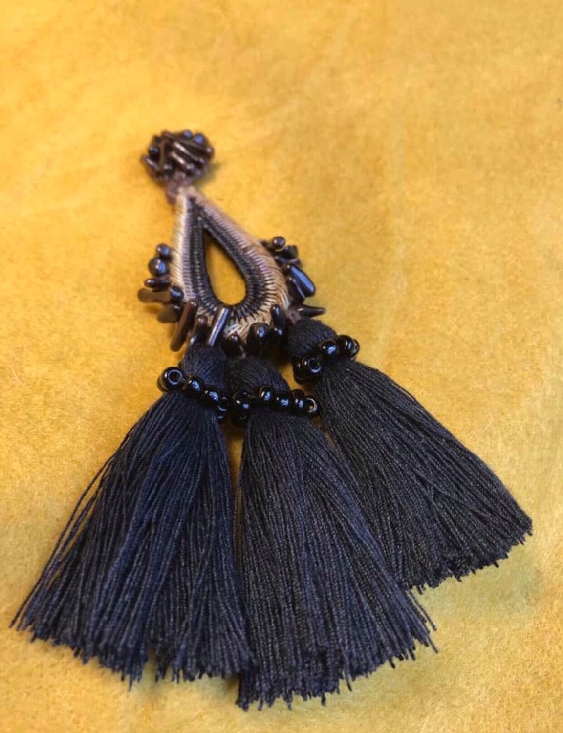 Linpao ; Thai handiwork..with beads & black stone