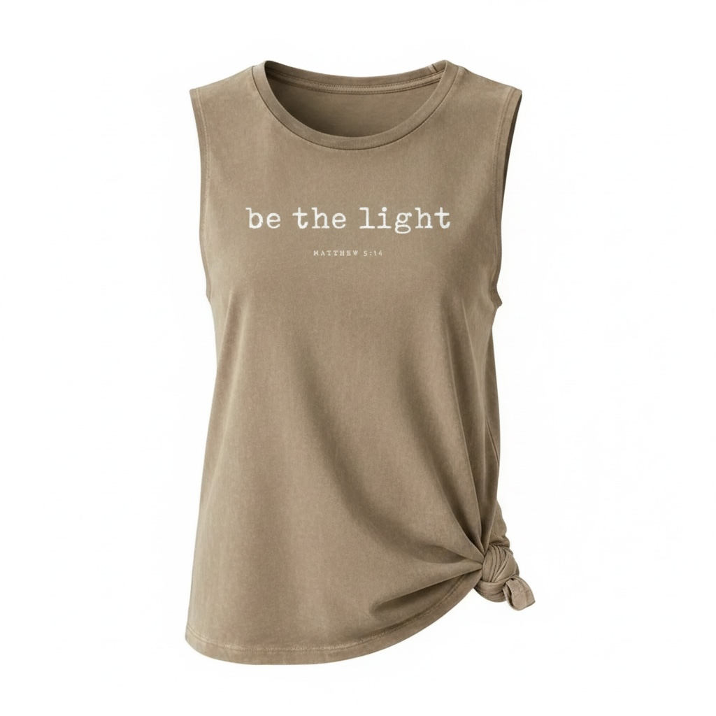be the light graphic tank top