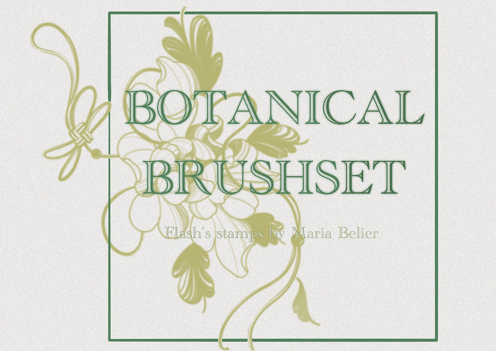 Miniatura: Botanical Flash Stamps Brush Set