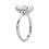 Thumbnail: The Aria Ring - Radiant Solitaire in 18k White Gold