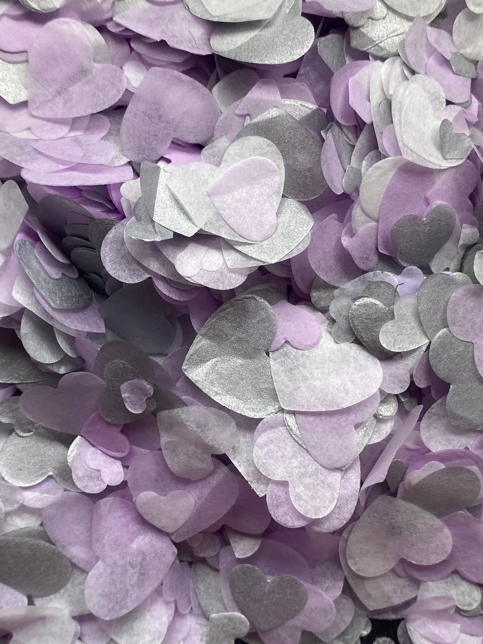 Lilac White & Metallic Silver Mix