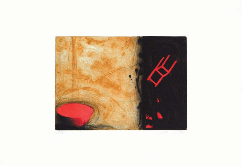 ATTESA ROSSA – 2006 - FOGLIO: 50 x 35| TECNICA: Puntasecca, Carborundum | TIRATU