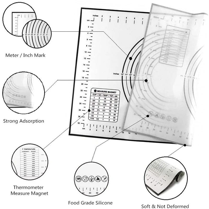Thumbnail: Silicone Baking Mat Kneading Pad Dough
