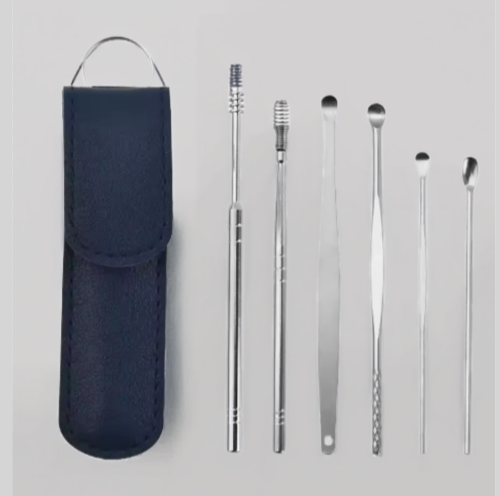 Thumbnail: 6Pcs/set ear cleaner Ear Wax Pickers Stainless Steel Earpick Wax Remover