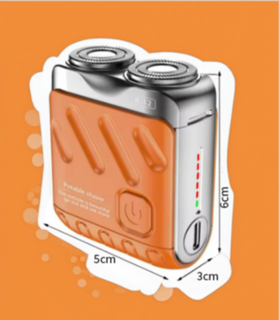 Thumbnail: Men Electric Shaver IPX7 Waterproof Type-C Rechargeable Mini Travel Rotary Razor