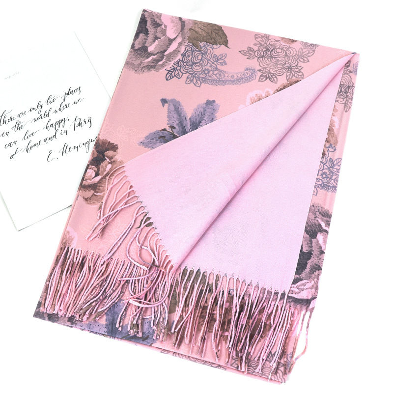 Thumbnail: Luxury Brand Cashmere Women Scarf Printed Winter Warm Shawls Pashmina Tassel Sca