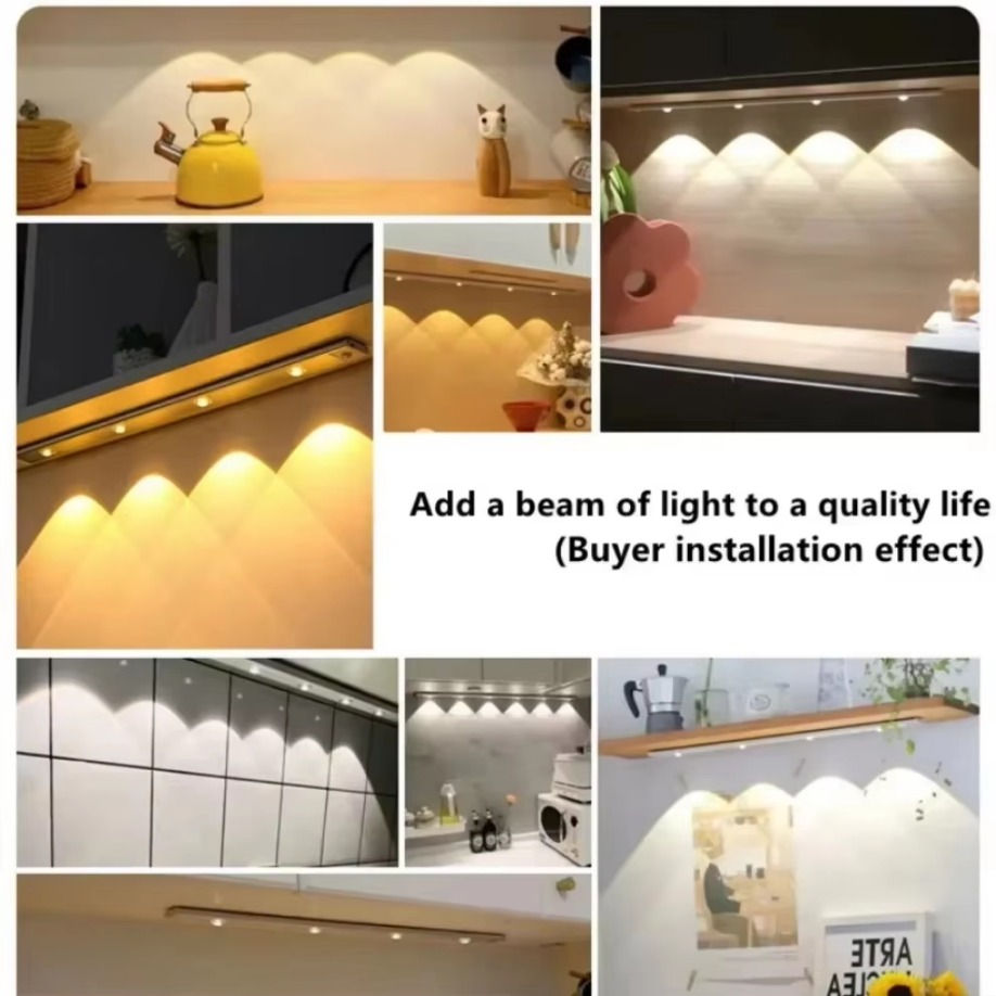 Thumbnail: LED 3 Color Dimmable Motion Sensor Night Light For Kitchen