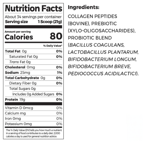Thumbnail: Orgain Collagen Peptides + Probiotics, Unflavored, 1.6 lbs
