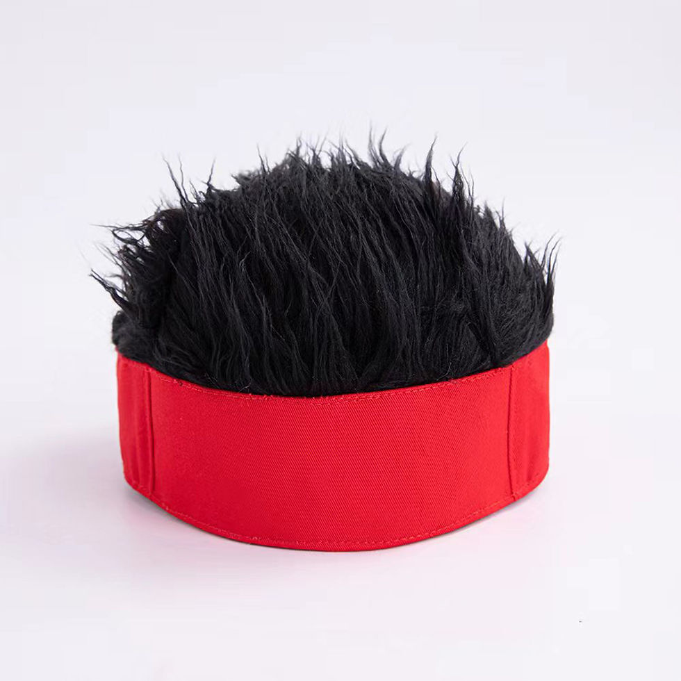 Thumbnail: Fashion Baseball Cap Men Women Beanie Wig Hat Fun Short Hair
