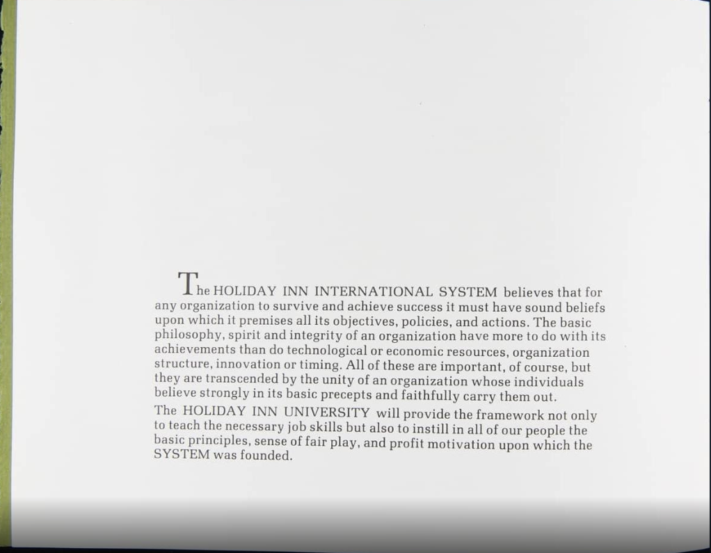 The philosophy behind Holiday Inn University