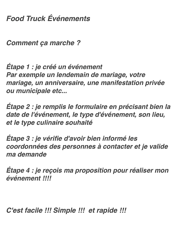 louez un food truck pour événement mariage anniversaire baptême soirée privée