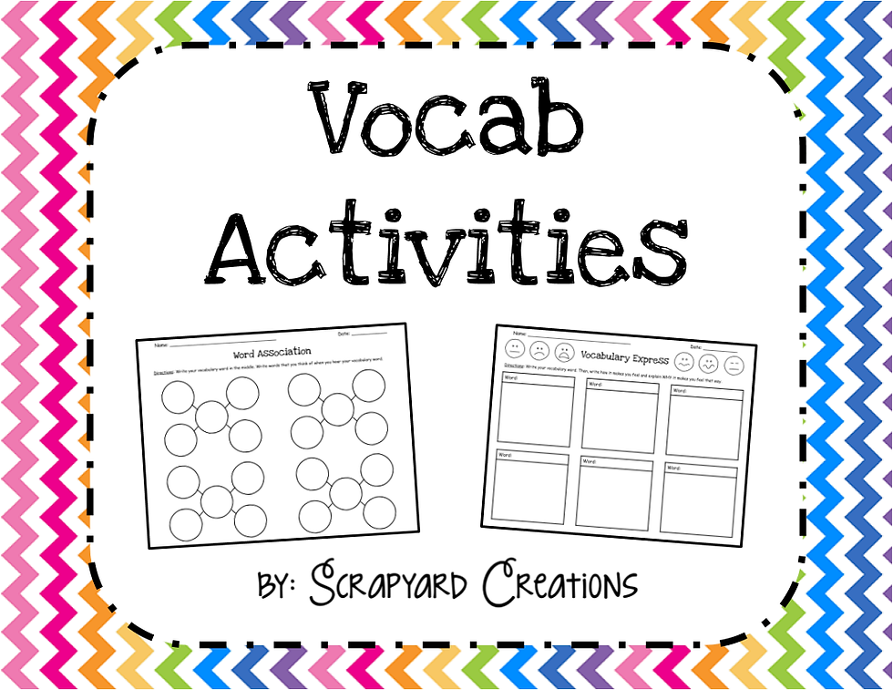 Digital Vocab Activities