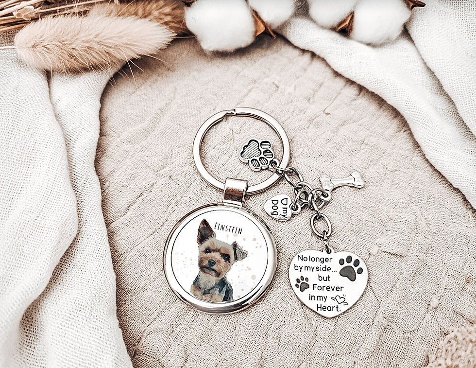 Custom pet memorial keychain