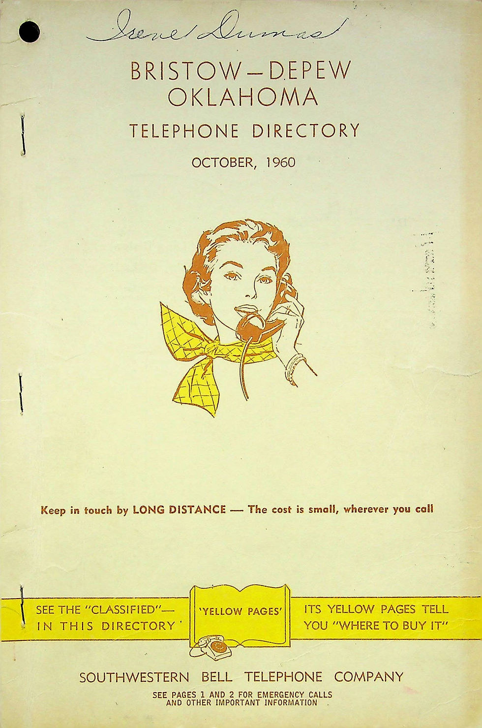 Telephone Directory, October 1960_Page_01