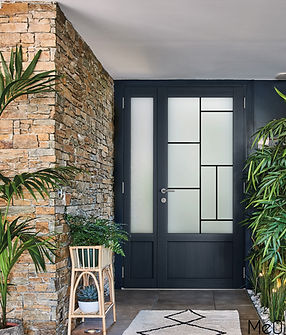 Porte d'entrée bois - aluminium