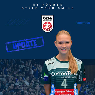 Melina Schweiger ab der Saison 2024-25 im WHA Meisterliga Kader der BT-Füchse Style your Smile