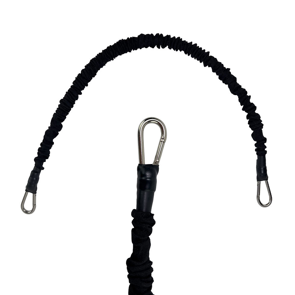 Black resistance band with clips