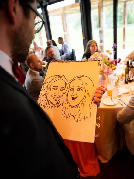 Cute Double Couple Caricature