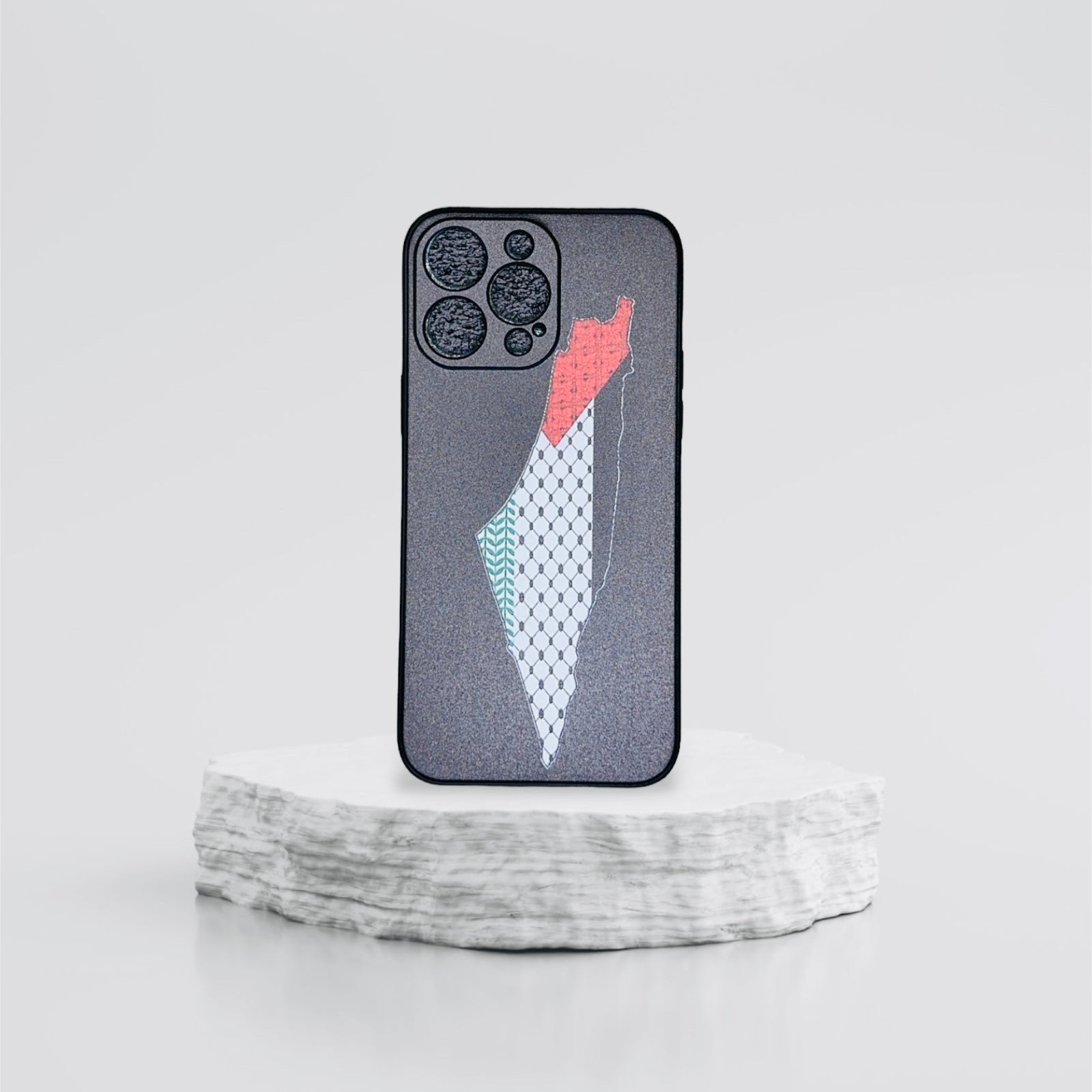 Palestine iPhone Case Black - Kuffiya Flag