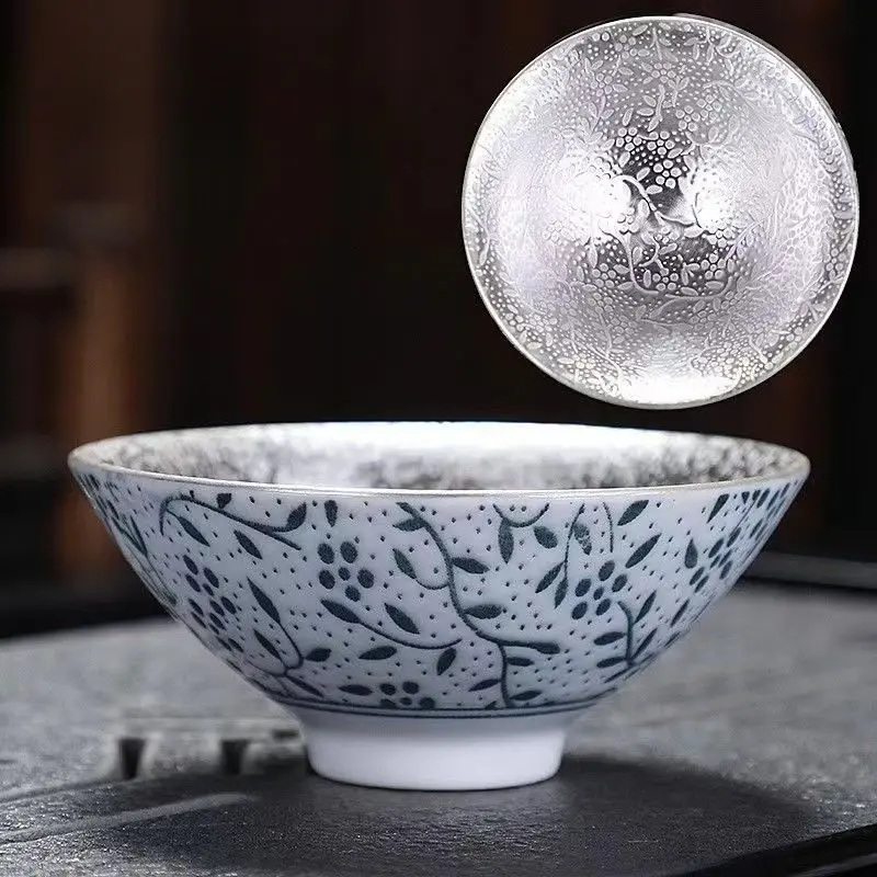 Ceramic Tea Cup with Sterling Silver Detail – Gongfu Style