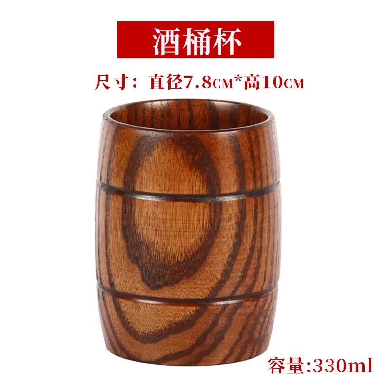 Thumbnail: Wooden Tea Cups – Japanese Style Natural Wood (100–200 ml)