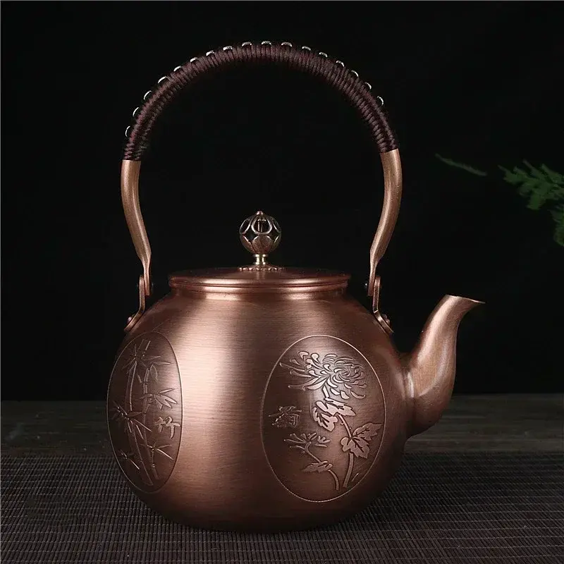 Miniatura: Starožitná červená měděná konvice 1600ml / Staroměděná konvice 1600 ml