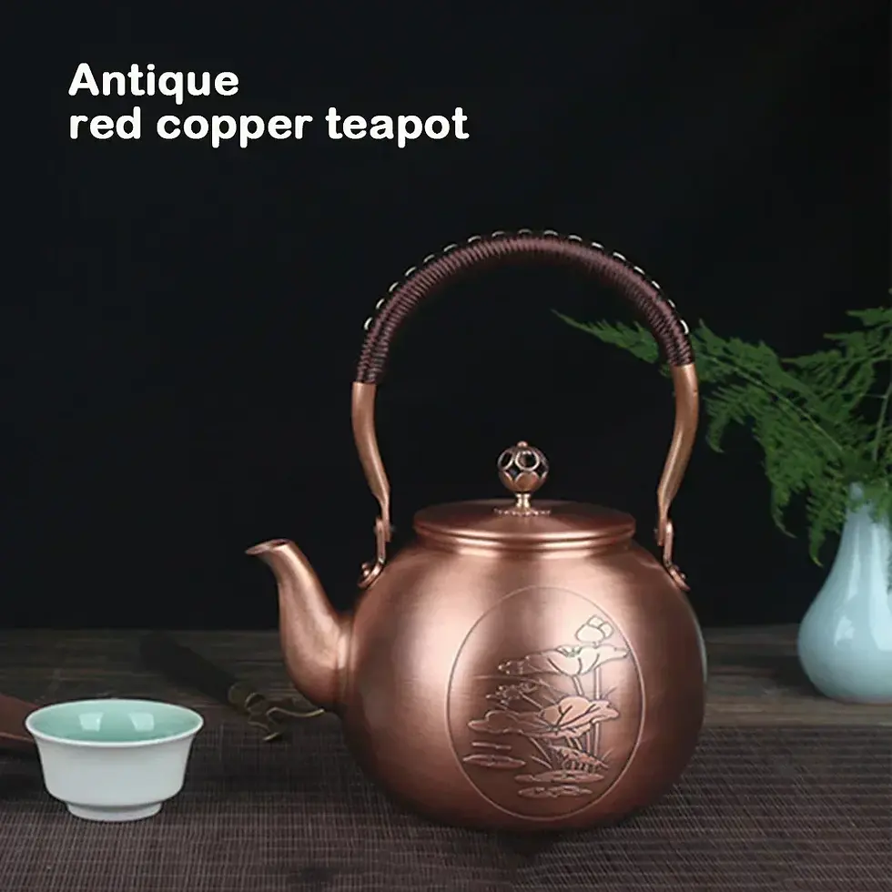 Miniatura: Starožitná červená měděná konvice 1600ml / Staroměděná konvice 1600 ml