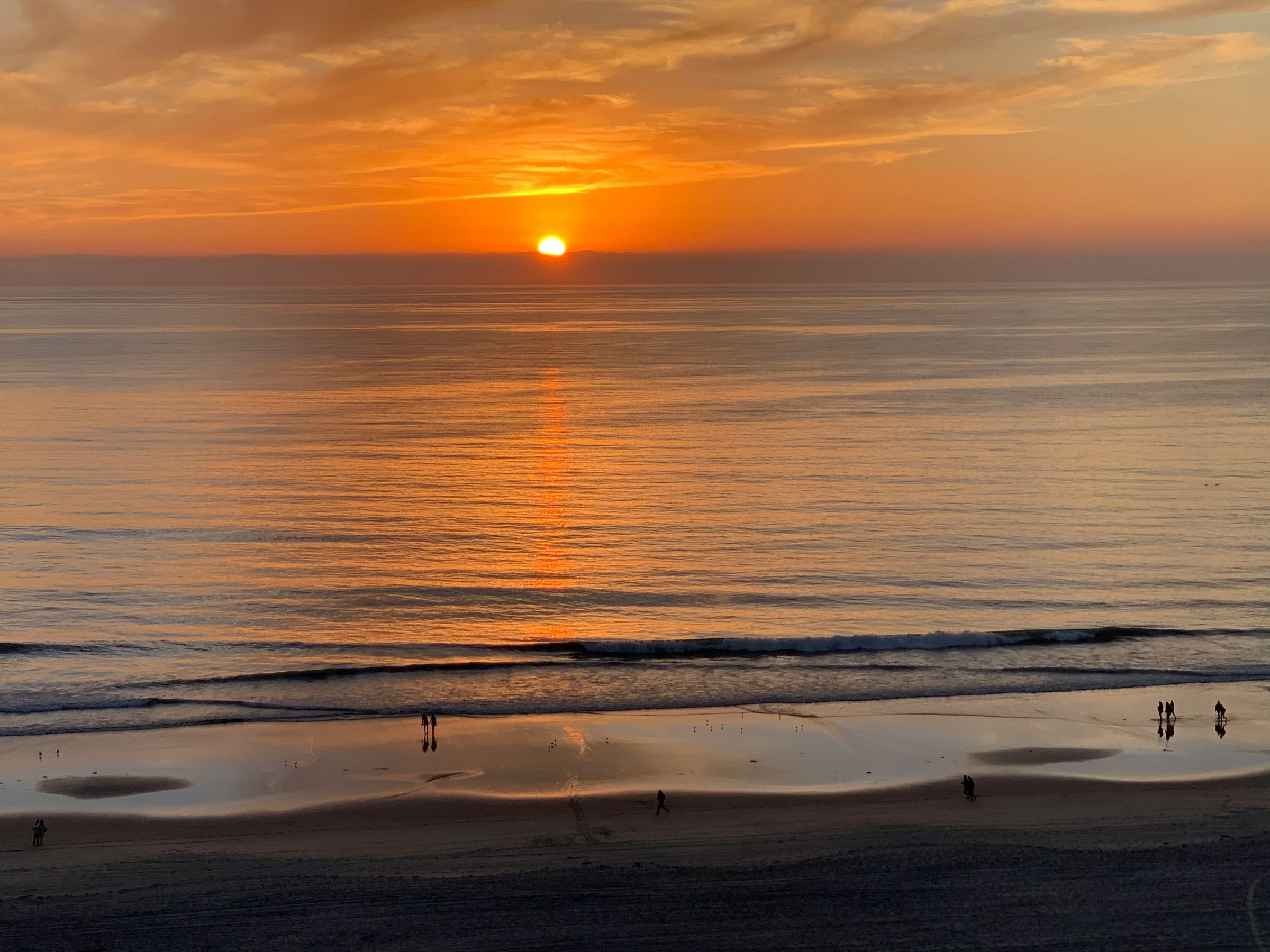 Golden hour over the Pacific at Playas de Rosarito, Baja California