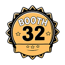 Award badge with no background that says _BOOTH 32_.png