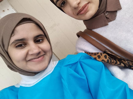 Maysaa Abbas Fadil and her mother