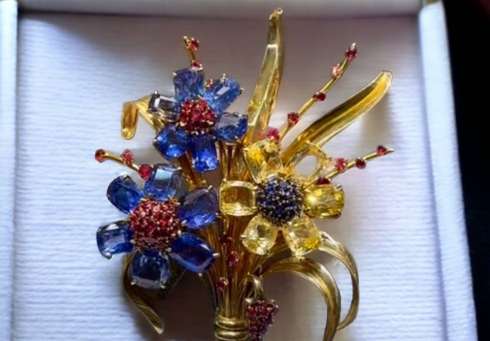 Miniature : Brooch Silver Zircon Cz Art Deco Antique Royal Queen 925