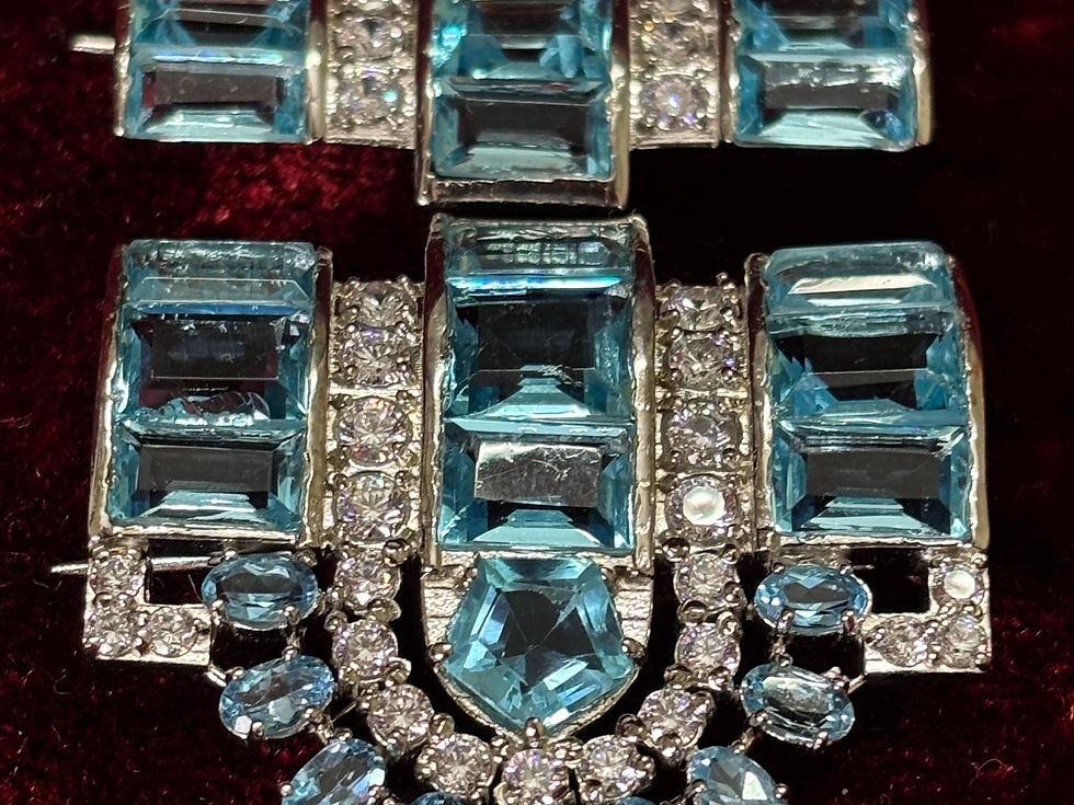 Miniaturbild: Brooch Silver Diamond Art Deco Wedding Royal Queen Art Deco 925