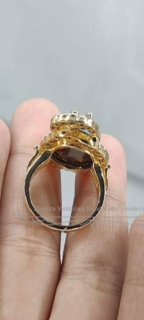 Miniaturbild: Ring Silver Diamond Vintage Antique Wedding Georgian 1.20 Ctw
