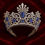 Miniature : Brooch: Tiara Crown Silver Diamond Sapphire Cz Bridal Wedding