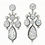Miniature : Earrings: Ring Earring Silver Zircon Vintage Antique Bridal
