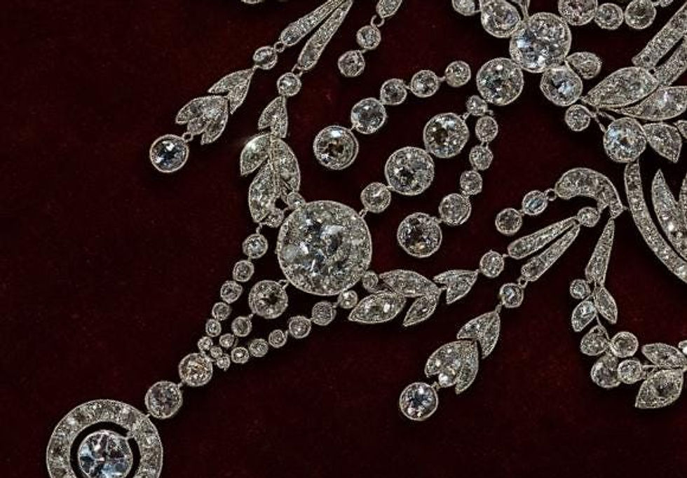 Miniatura: Brooch Silver Zircon Ruby Cz Vintage Art Deco Bridal Wedding