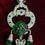 Miniatura: Brooch Silver Emerald Art Deco Wedding Royal Queen Retro 925