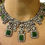 Miniatura: Necklace Emerald Vintage Art Deco Wedding Queen Art Deco 925