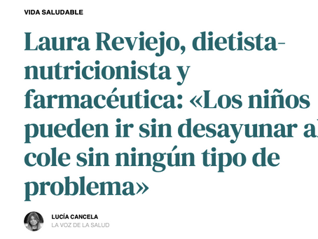 Colaboración con La voz de Galicia, hablamos del desayuno.
