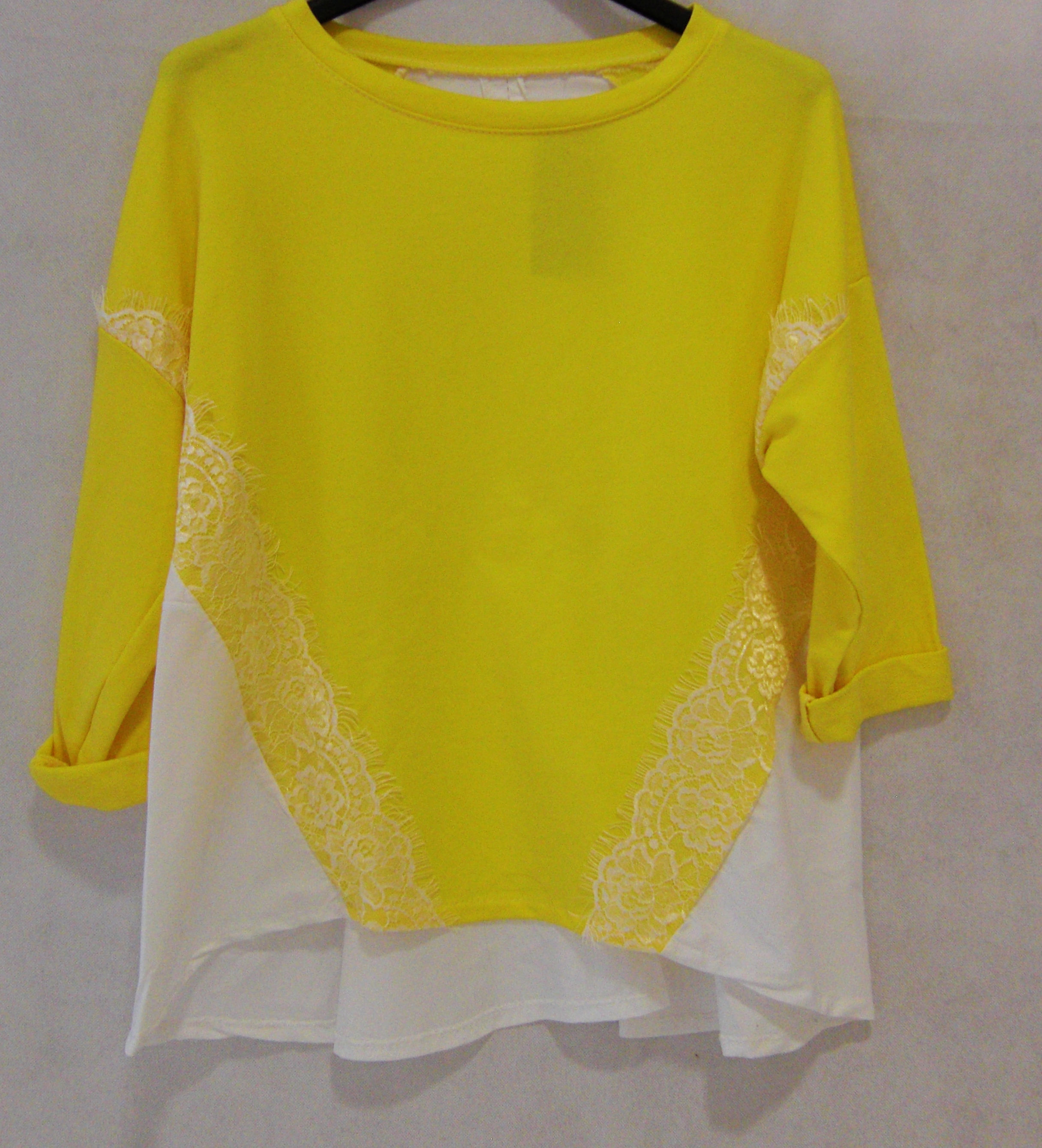 PULL JOGGING DENTELLE  ITA - YELLOW