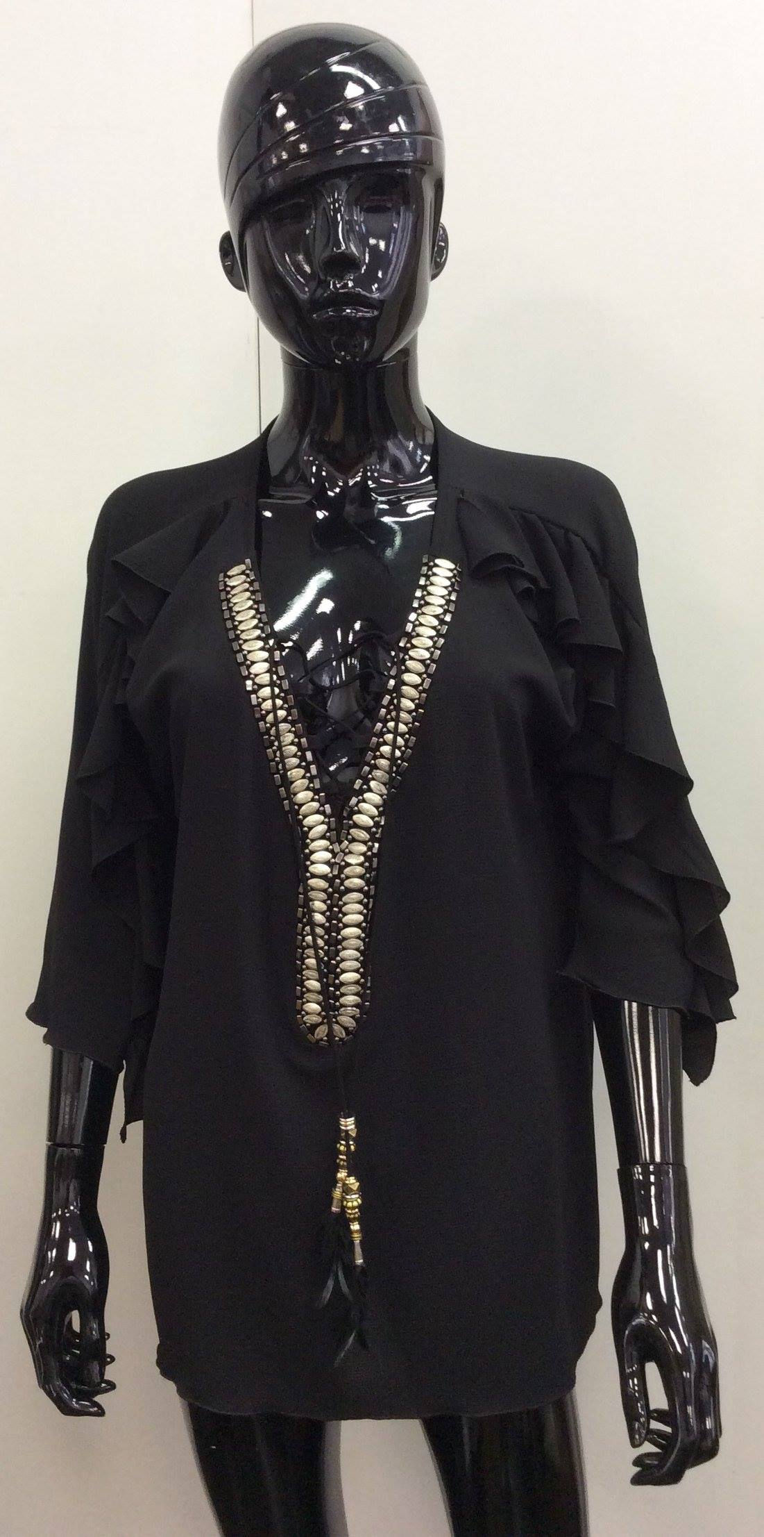 TUNIQUE PLUME _ BLACK