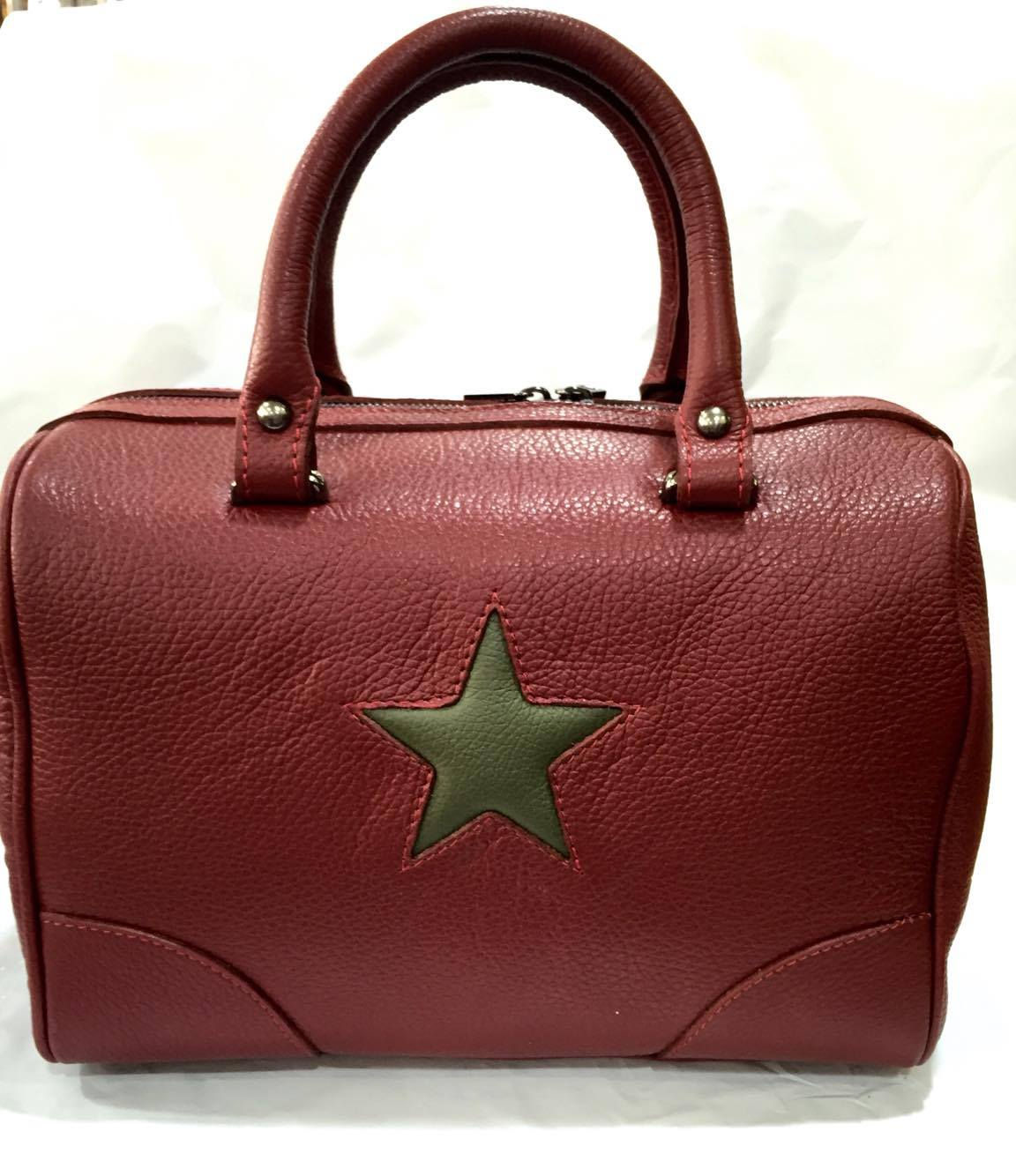 SAC CUIR ETOILE _ ROUGE